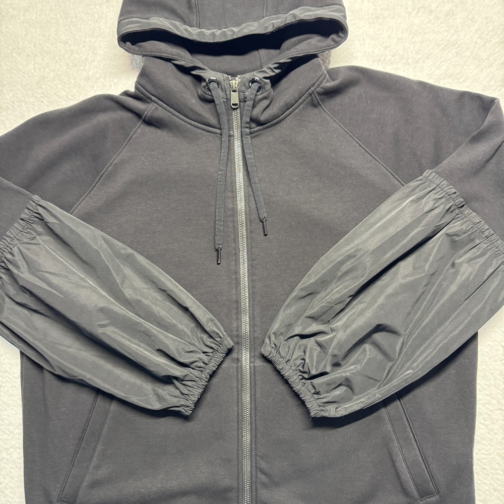 Athleta Full Zip‎ Jacket Black Hooded Lightweight Active Running Gym Men's Large - Picture 3 of 11